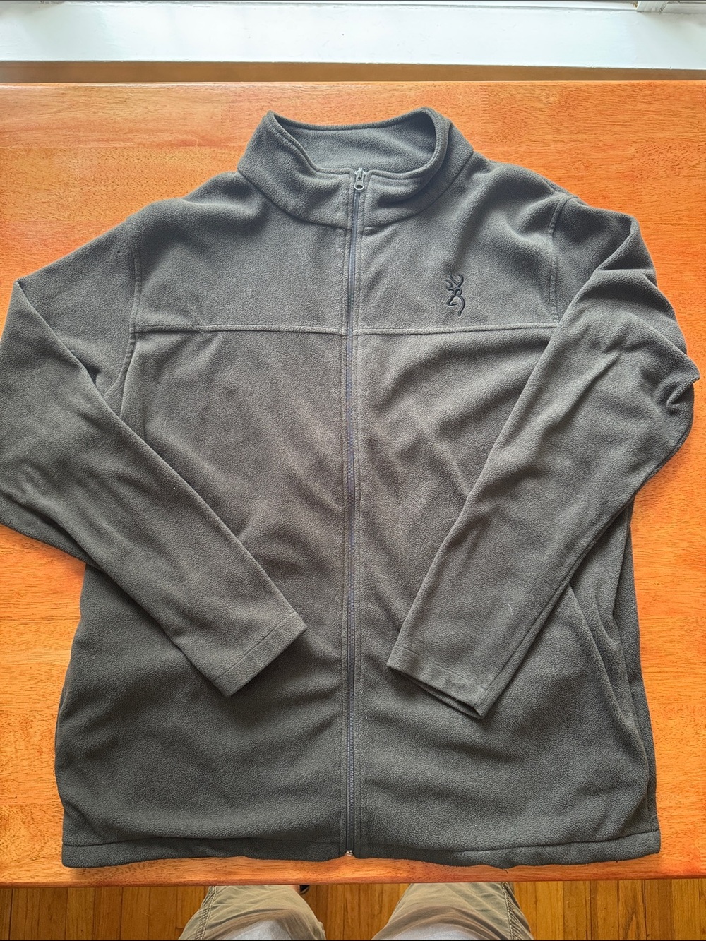Browning Dark Gray Men's XL Full-Zip Fleece Jacket - Charcoal